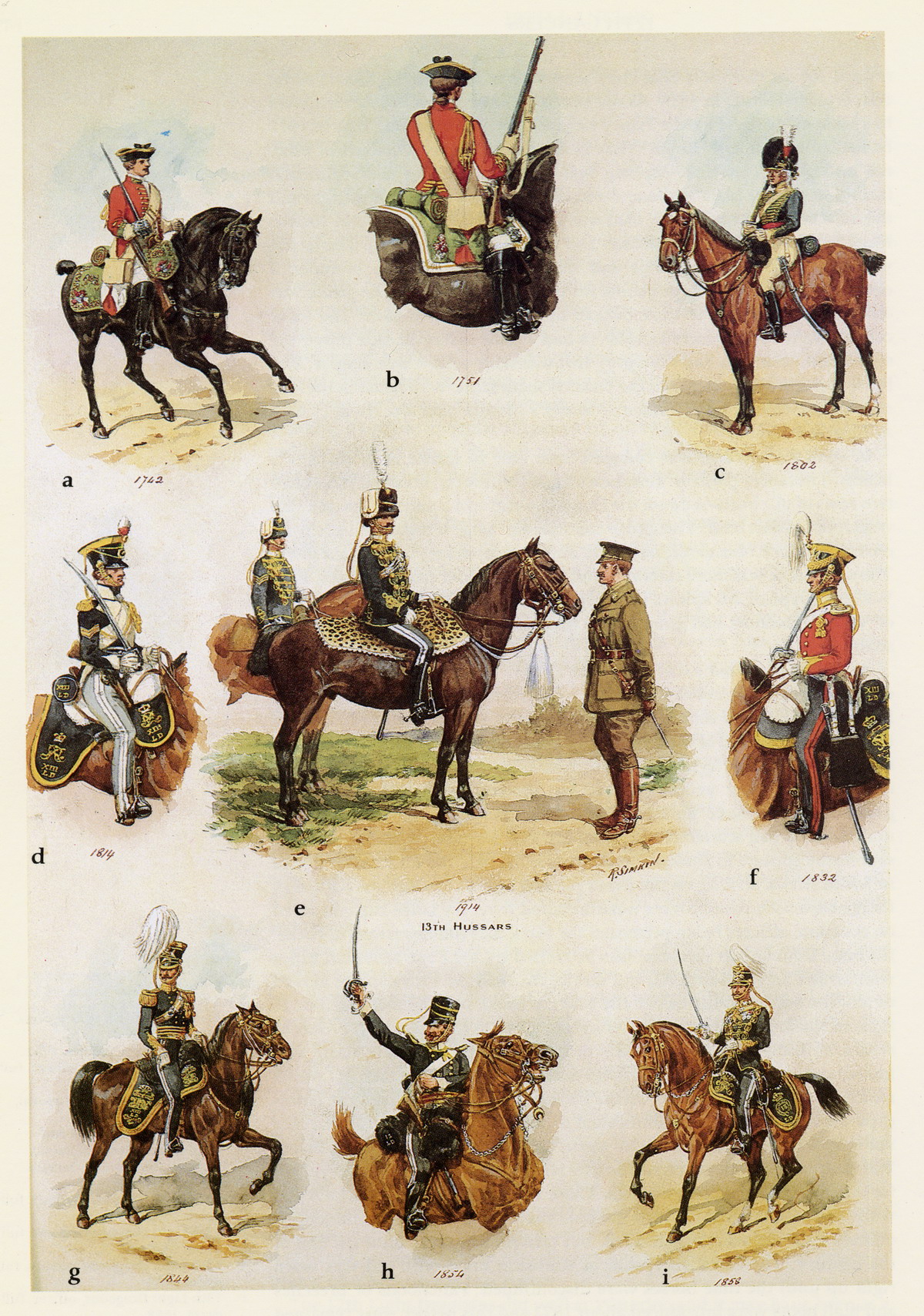 British; 13th Hussars by R.Simkin | British army uniform, Royal horse ...